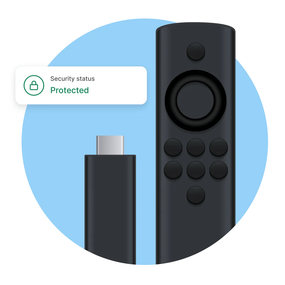 A Fire TV stick with a VPN to stream paid home content while traveling